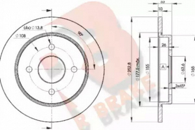 R BRAKE 78rbd27969 -  Тормозной диск